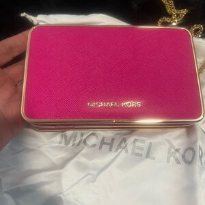 MICHAEL KORS pink box purse with chain , NWT​